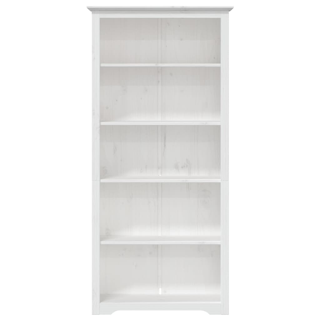  Bücherregal BODO Weiß 80x38x180 cm Massivholz Kiefer 5 Fächer