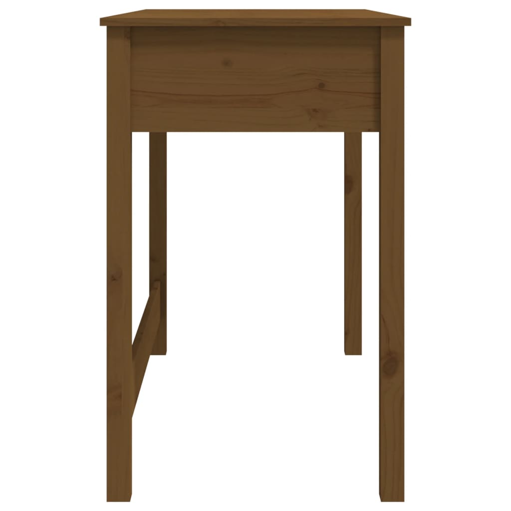  Schreibtisch mit Schubladen Honigbraun 100x50x78 cm Massivholz