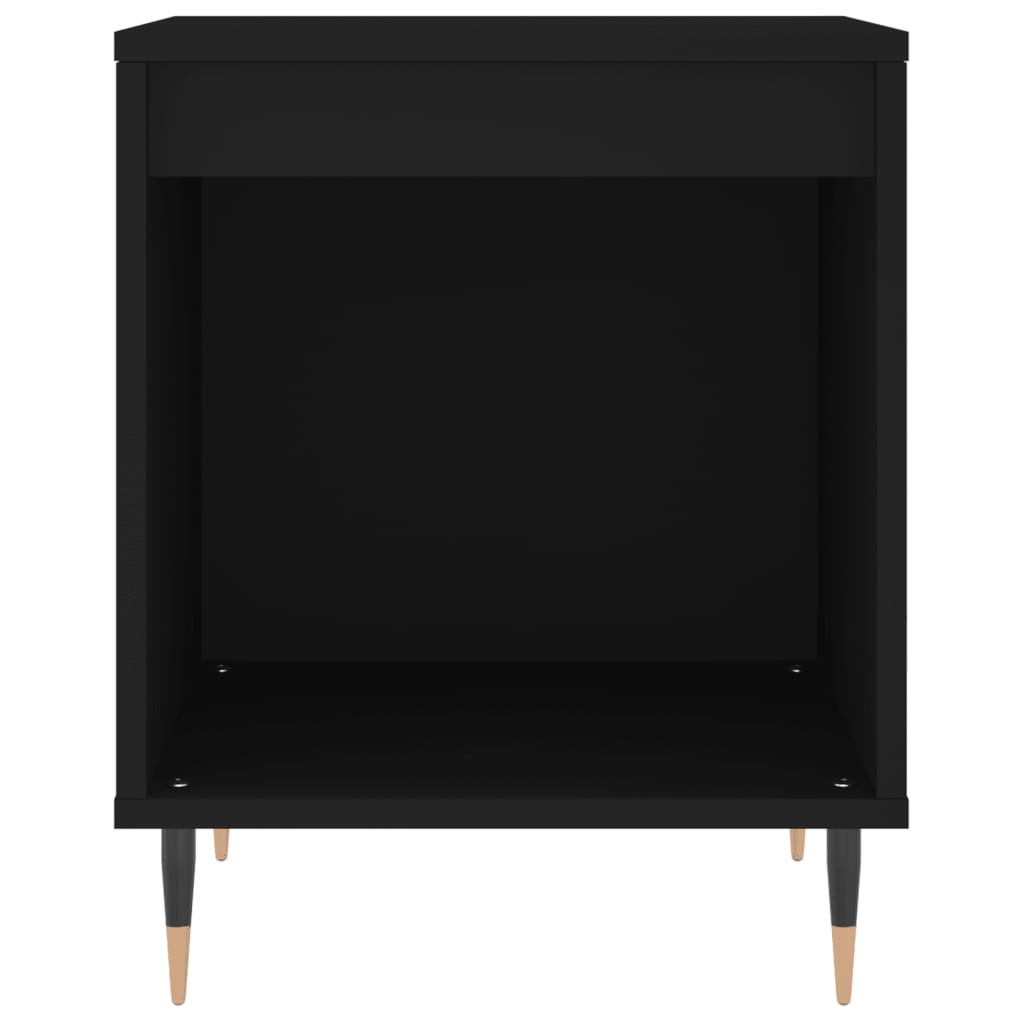  Nachttisch Schwarz 40x35x50 cm Holzwerkstoff