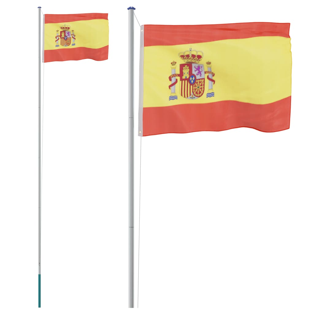  Flagge Spaniens mit Mast 6,23 m Aluminium