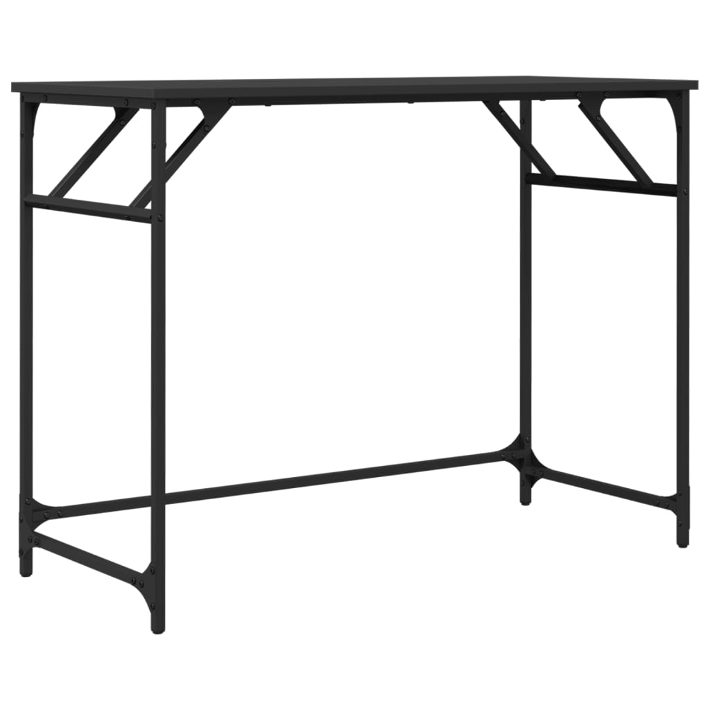  Schreibtisch Schwarz 100x45x76 cm Holzwerkstoff und Stahl