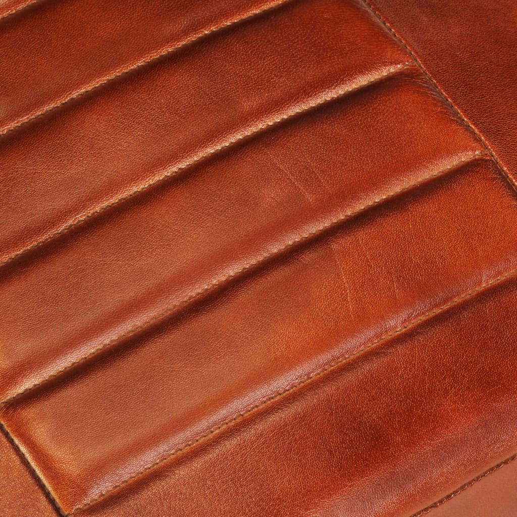  Loungesessel Braun 58,5x64x76 cm Echtleder