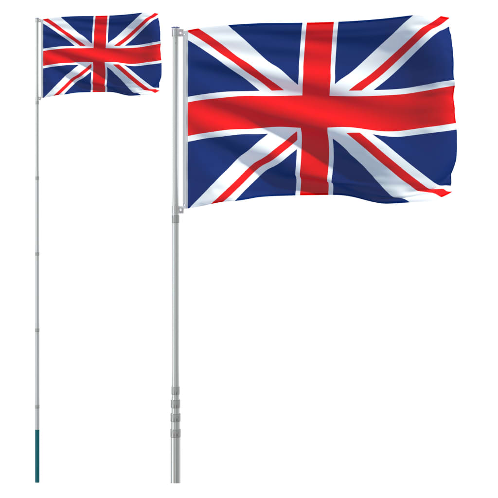  Flagge Großbritanniens mit Mast 5,55 m Aluminium