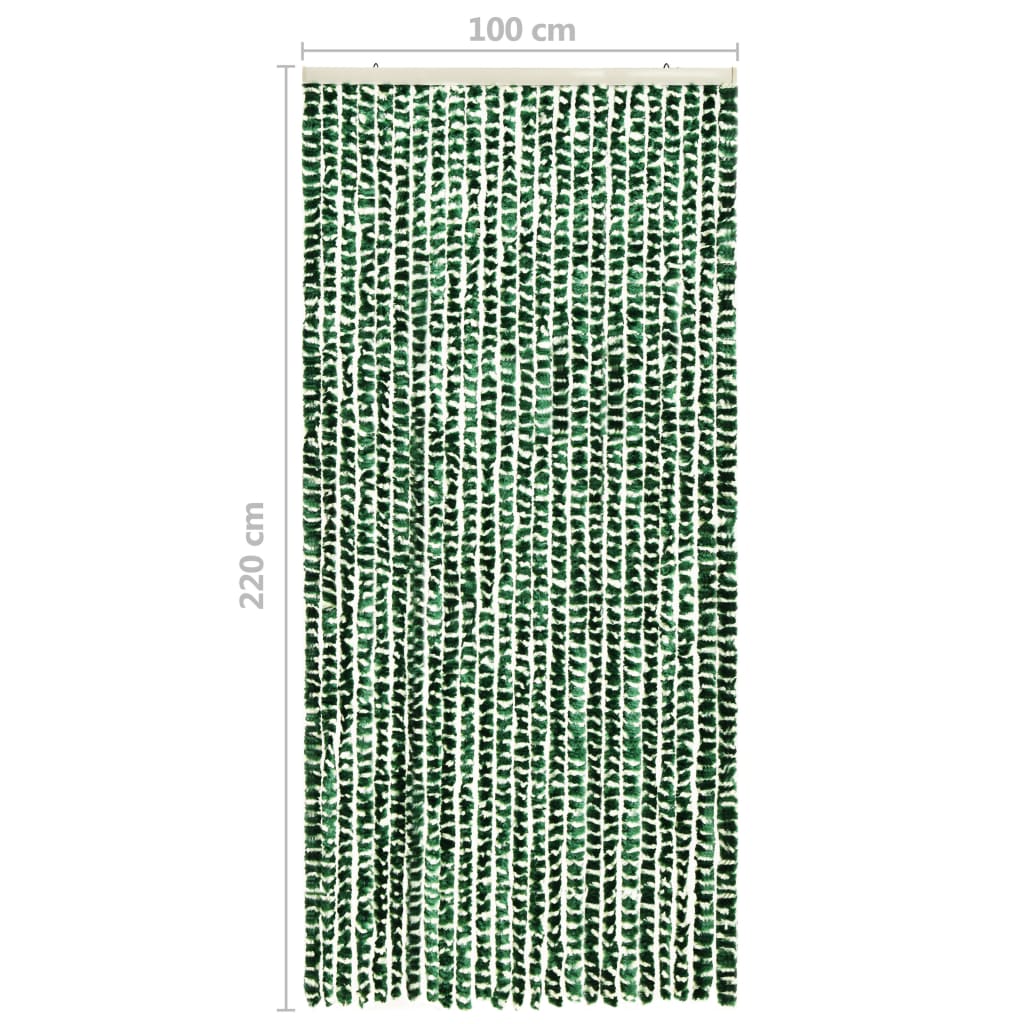  Insektenschutz-Vorhang Grün und Weiß 100x220 cm Chenille