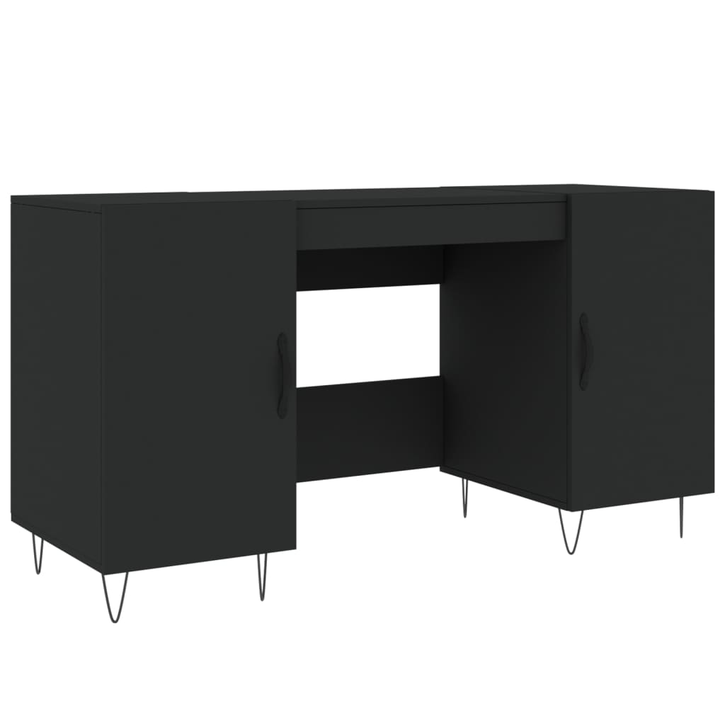  Schreibtisch Schwarz 140x50x75 cm Holzwerkstoff