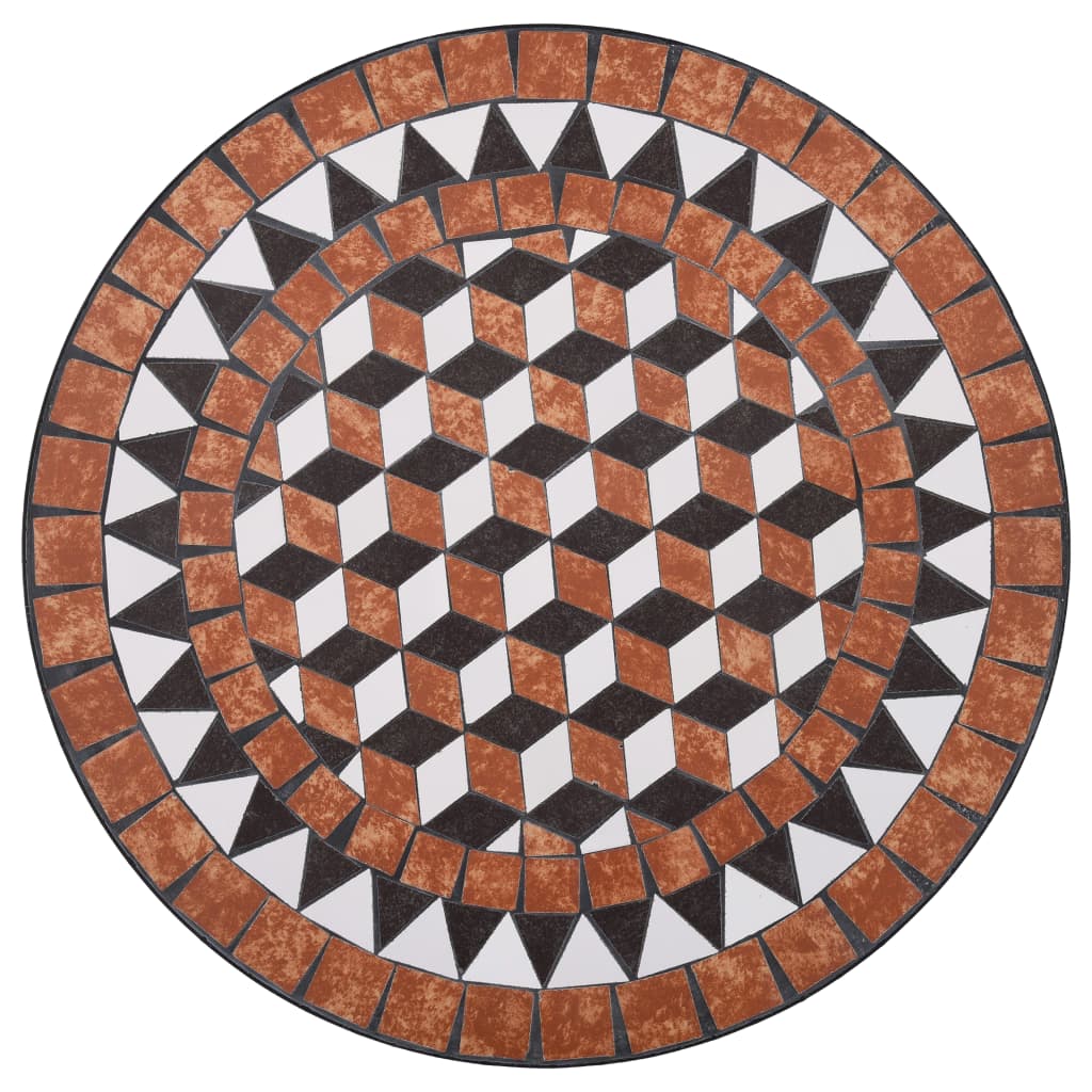  Bistrotisch Mosaik Keramik Braun 60 cm