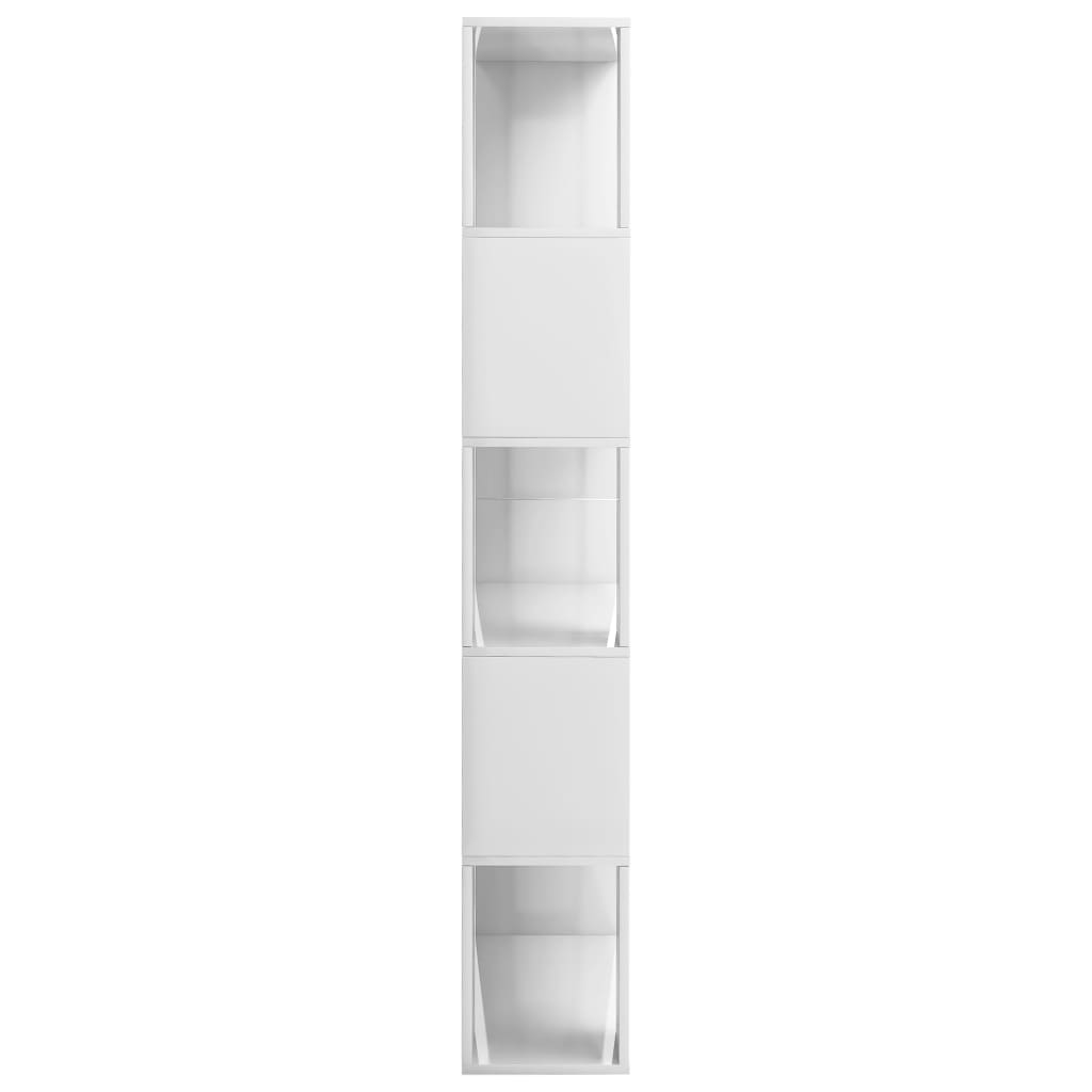 Bücherregal/Raumteiler Hochglanz-Weiß 80x24x159 cm