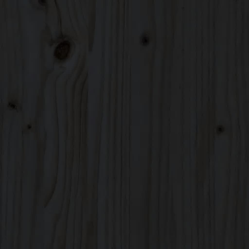  Pflanzkübel Schwarz 62x30x69 cm Massivholz Kiefer 