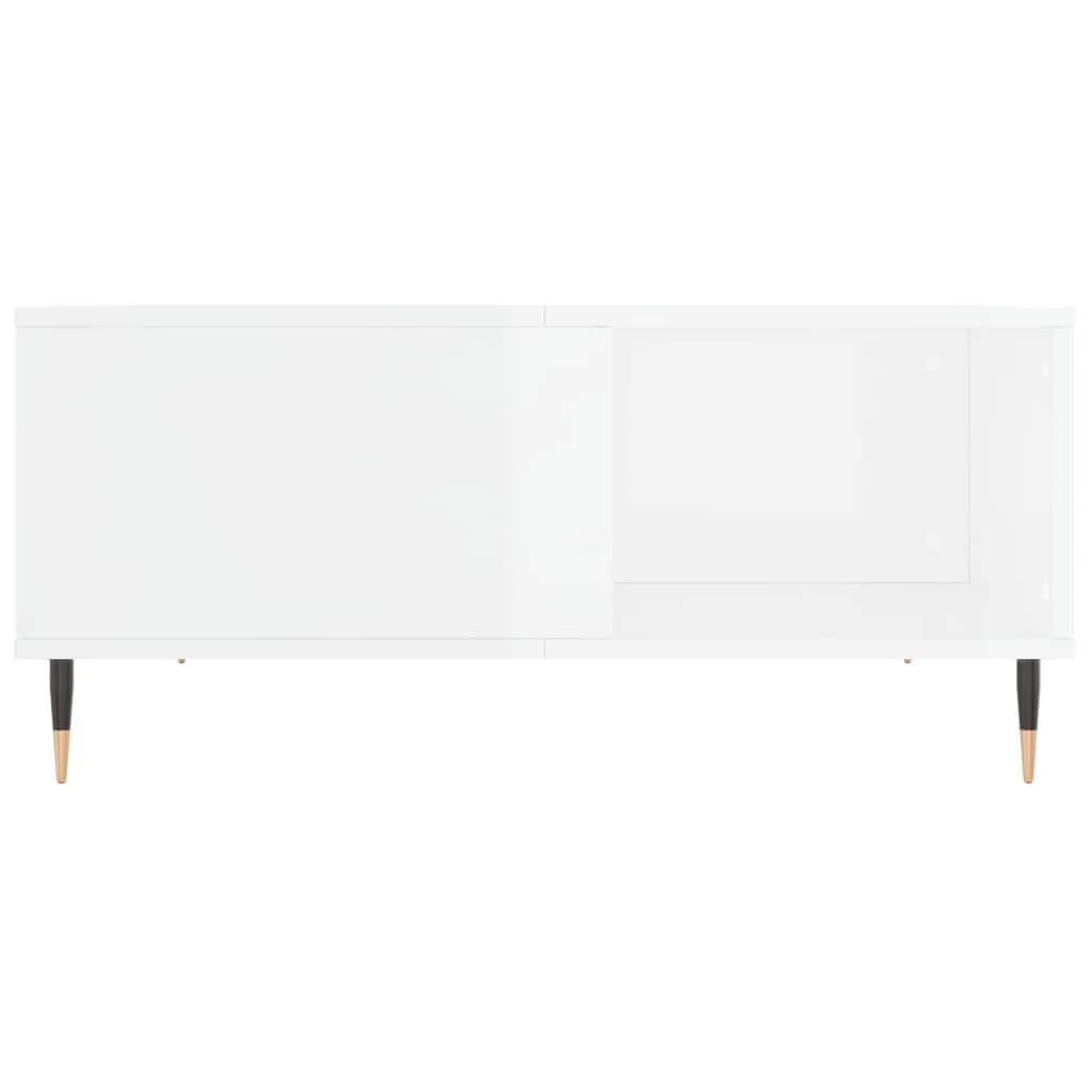  Couchtisch Hochglanz-Weiß 80x80x36,5 cm Holzwerkstoff
