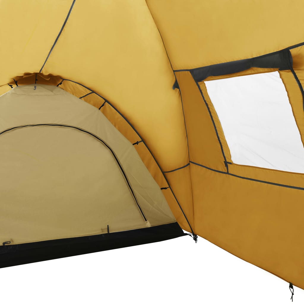  Camping-Zelt Iglu 650x240x190 cm 8 Personen Gelb