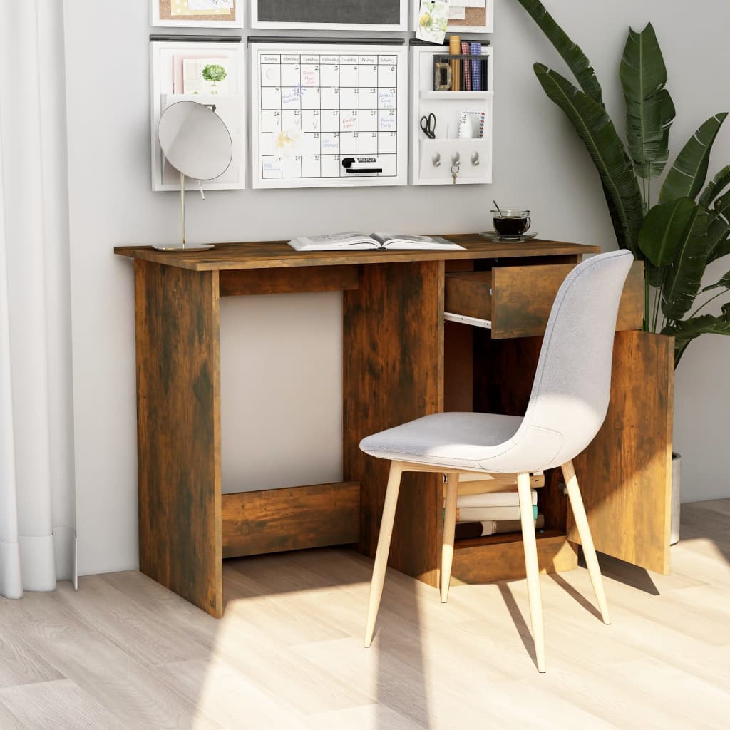  Schreibtisch Räuchereiche 100x50x76 cm Holzwerkstoff