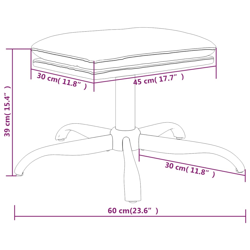  Fußhocker Taupe 60x60x36 cm Mikrofasergewebe