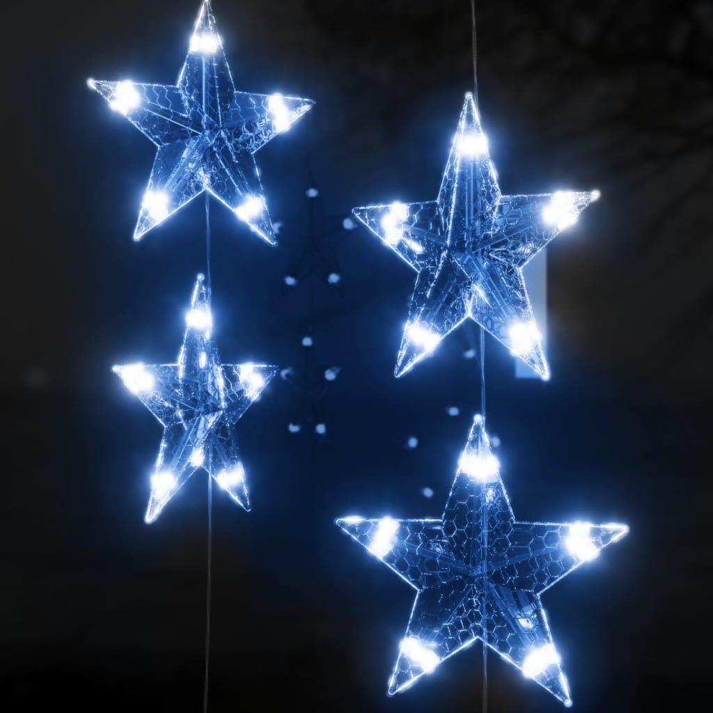  LED Sternenvorhang Lichterkette 200 LED Blau 8 Funktionen