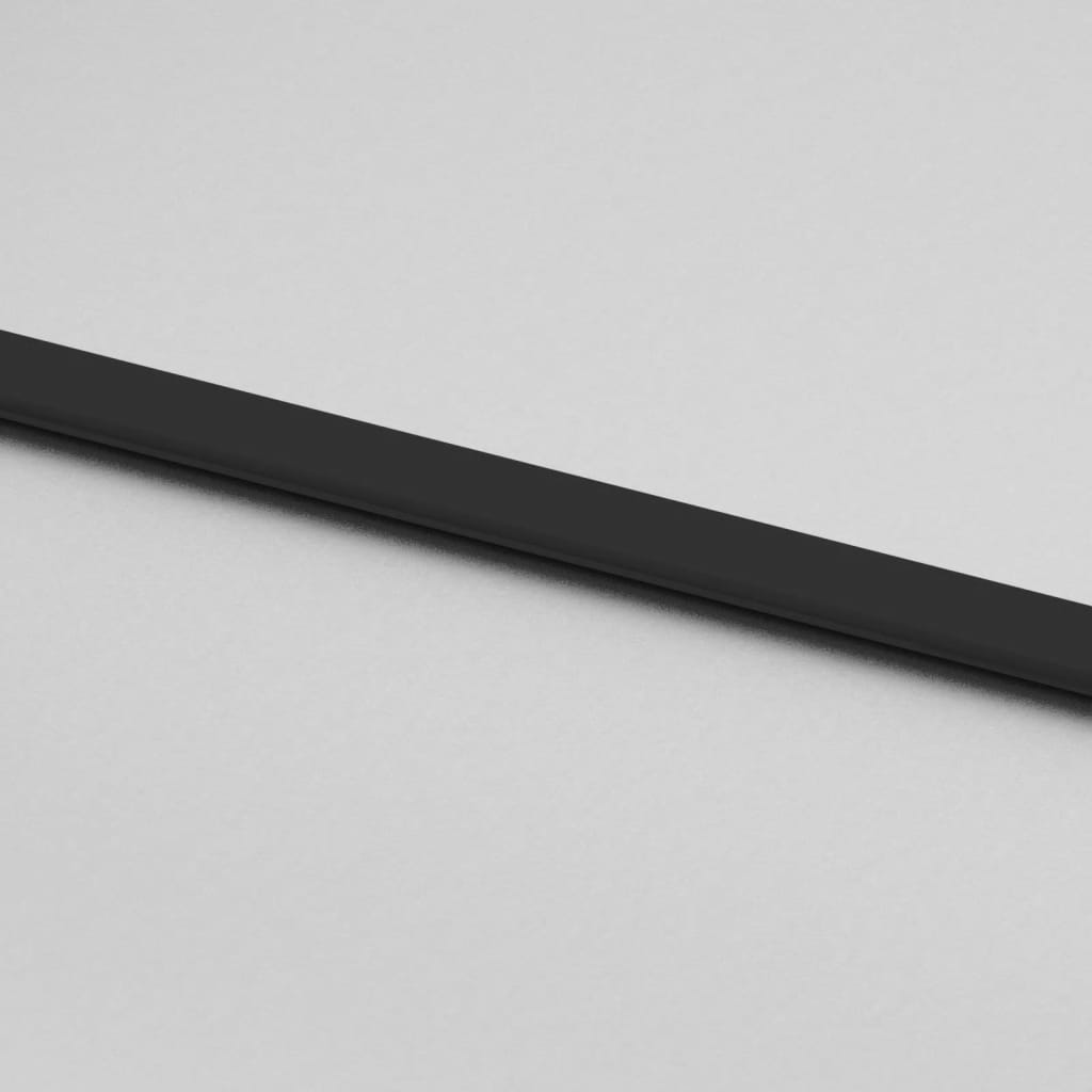  Schiebetür Schwarz 102,5x205 cm Hartglas und Aluminium