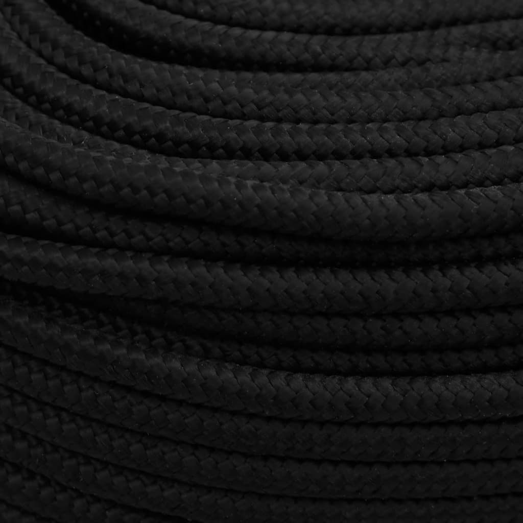  Arbeitsseil Schwarz 10 mm 25 m Polyester