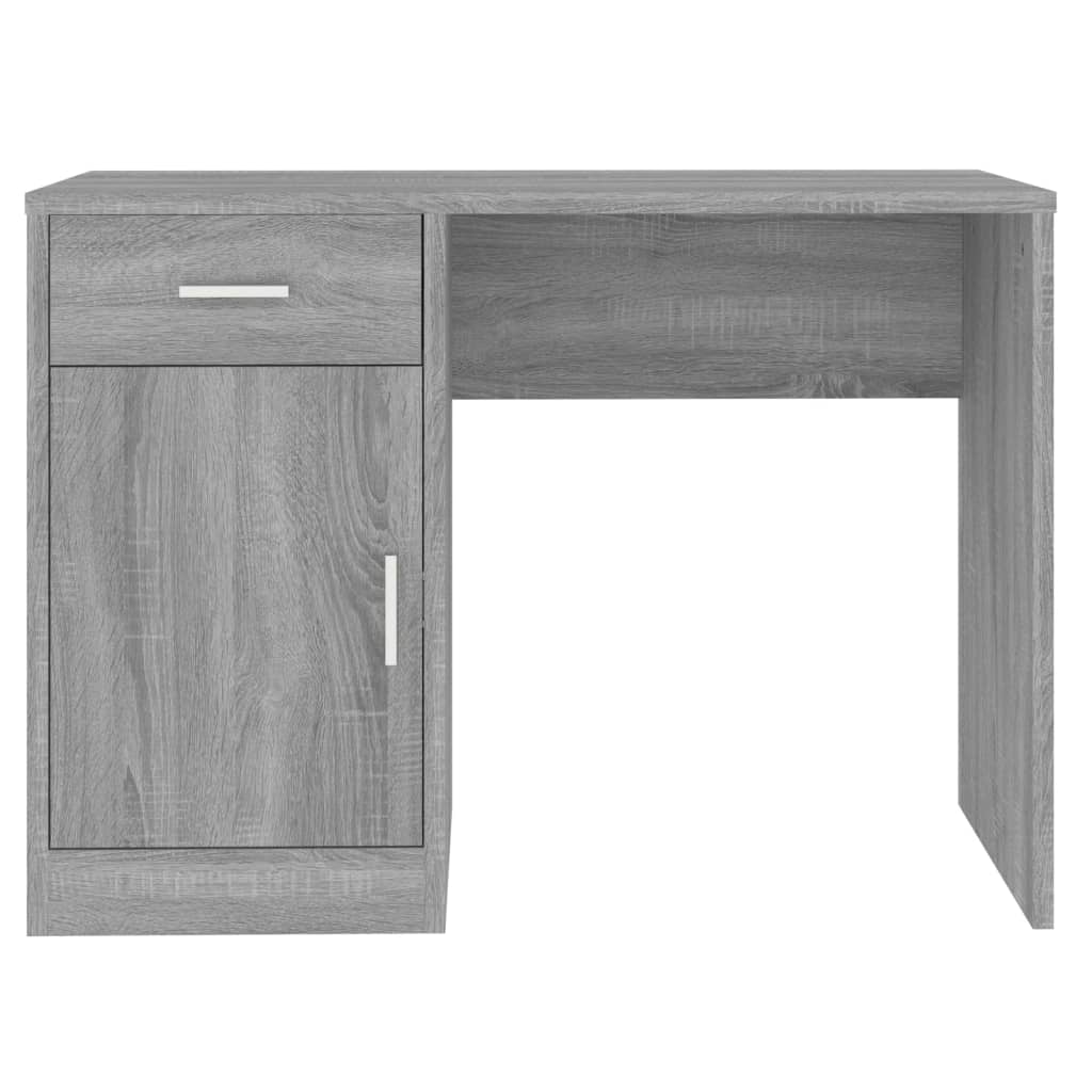  Schreibtisch mit Stauraum Grau Sonoma 100x40x73 cm