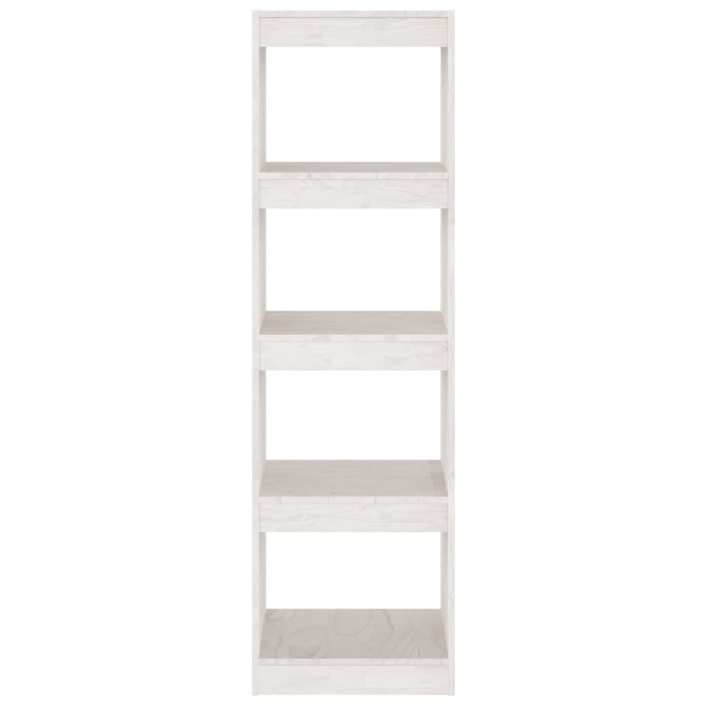  Bücherregal Raumteiler Weiß 40x30x135,5 cm Massivholz Kiefer