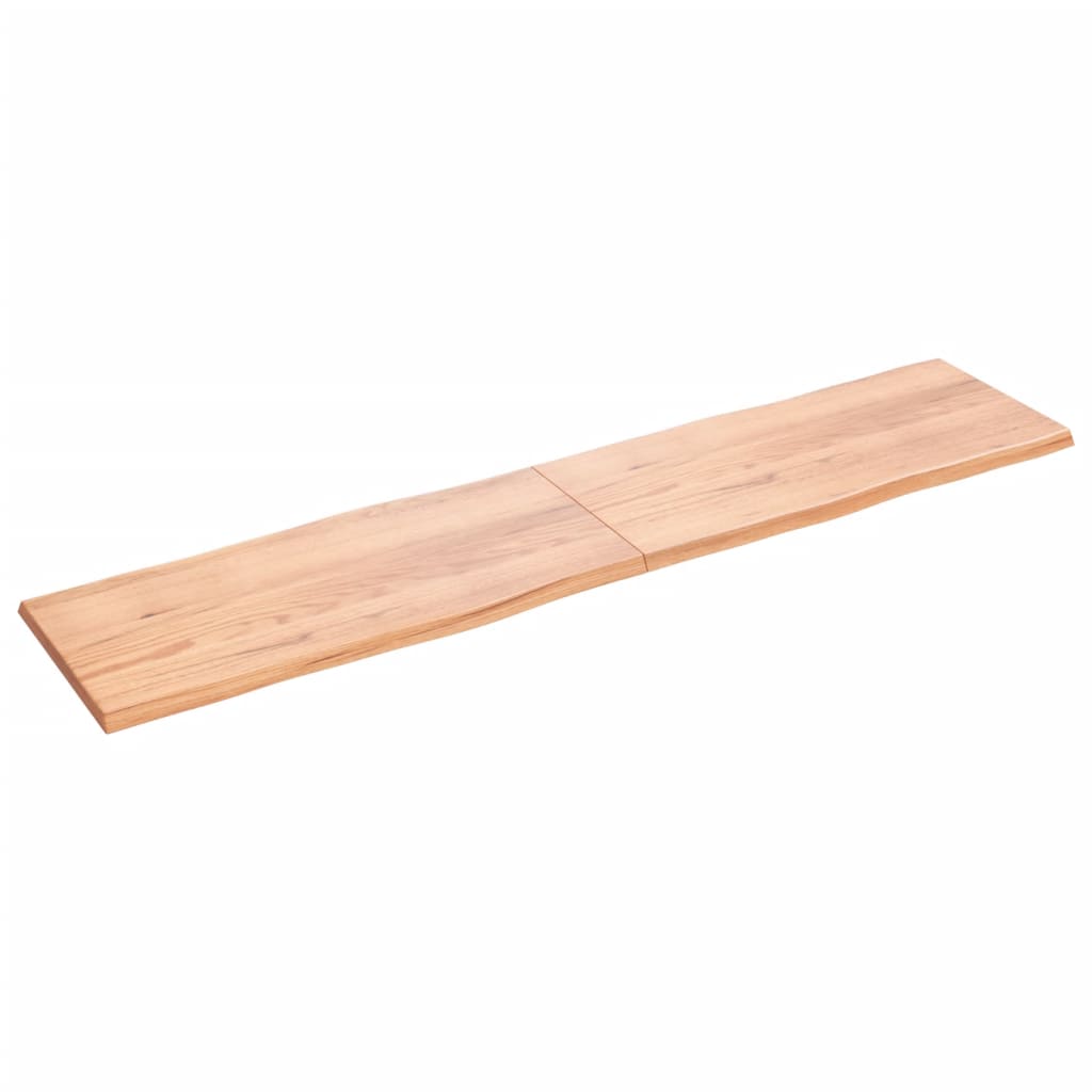  Tischplatte 220x50x(2-4) cm Massivholz Behandelt Baumkante