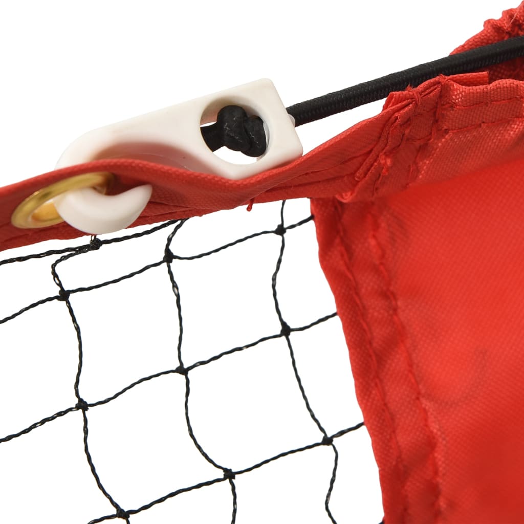  Tennisnetz Schwarz und Rot 500x100x87 cm Polyester