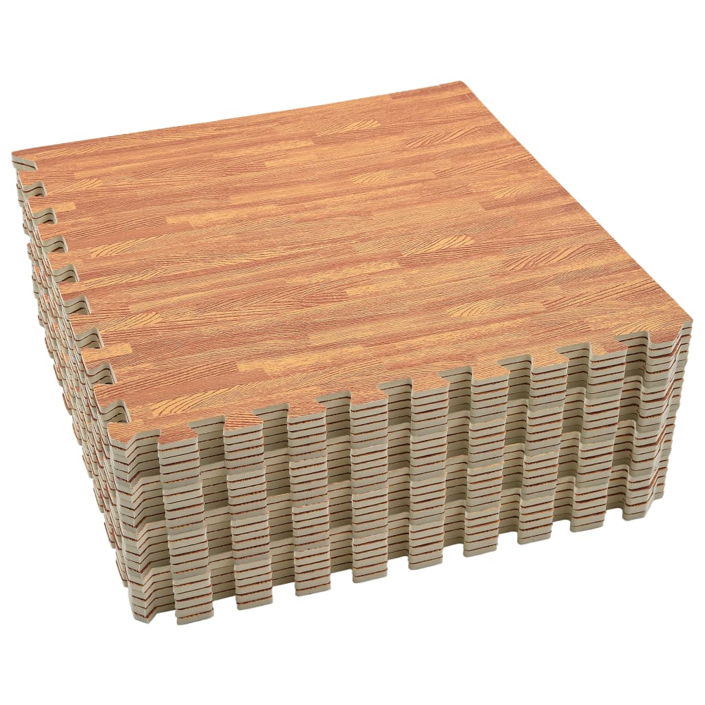  Bodenmatten 24 Stk. Holzmaserung 8,64 m² EVA-Schaumstoff