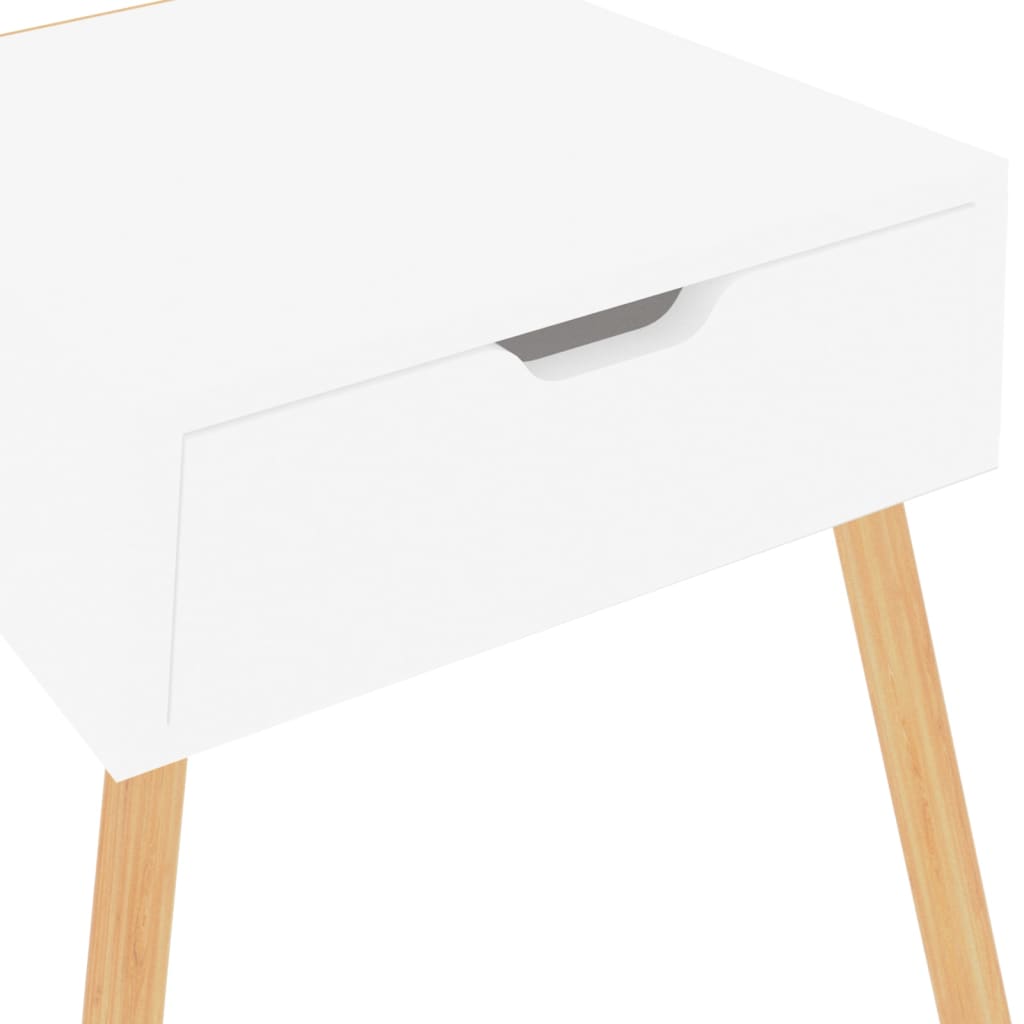 Nachttisch Hochglanz-Weiß 40x40x56 cm Holzwerkstoff