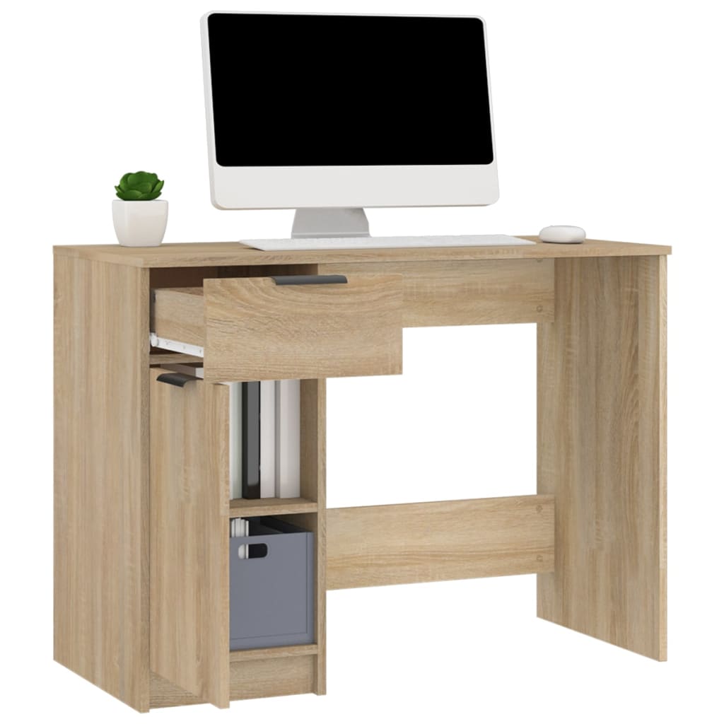  Schreibtisch Sonoma-Eiche 100x50x75 cm Holzwerkstoff