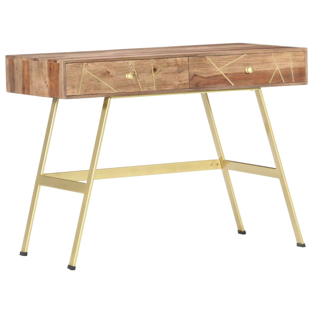 Schreibtisch mit Schubladen 100x55x75 cm Massivholz Palisander