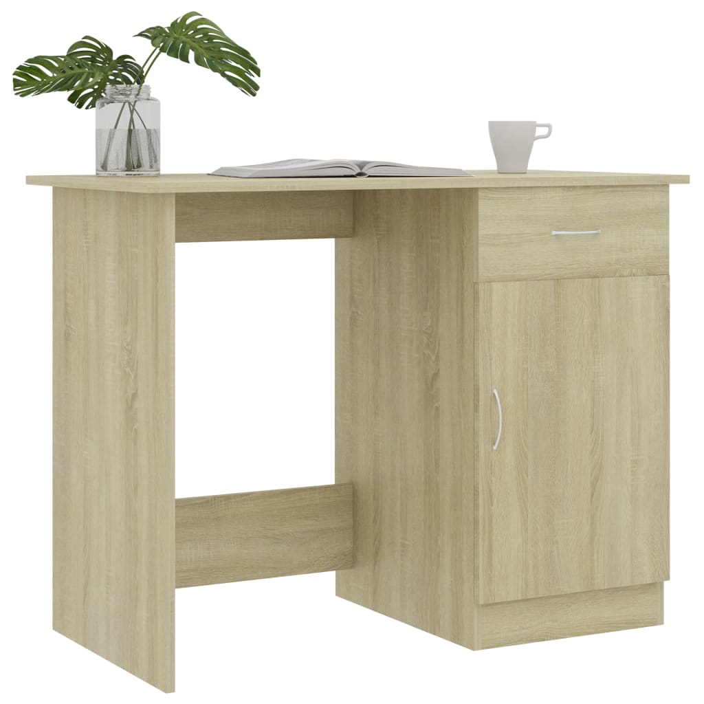  Schreibtisch Sonoma-Eiche 100x50x76 cm Holzwerkstoff