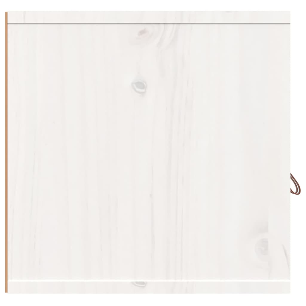  Wandschrank Weiß 80x30x30 cm Massivholz Kiefer
