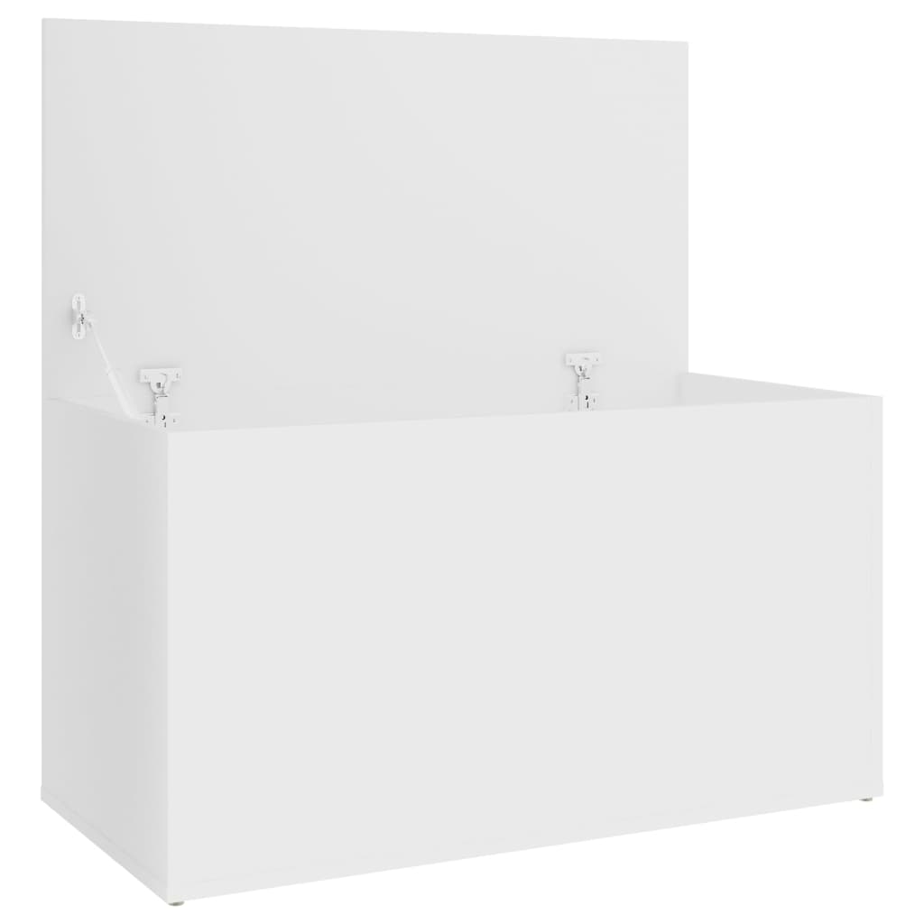  Aufbewahrungstruhe Weiß 84x42x46 cm Holzwerkstoff