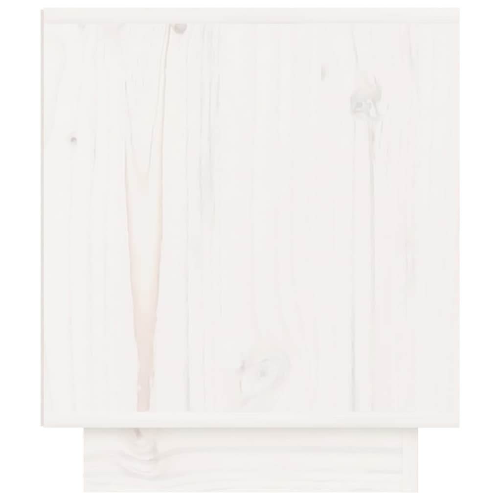  Nachttisch Weiß 40x34x40 cm Massivholz Kiefer