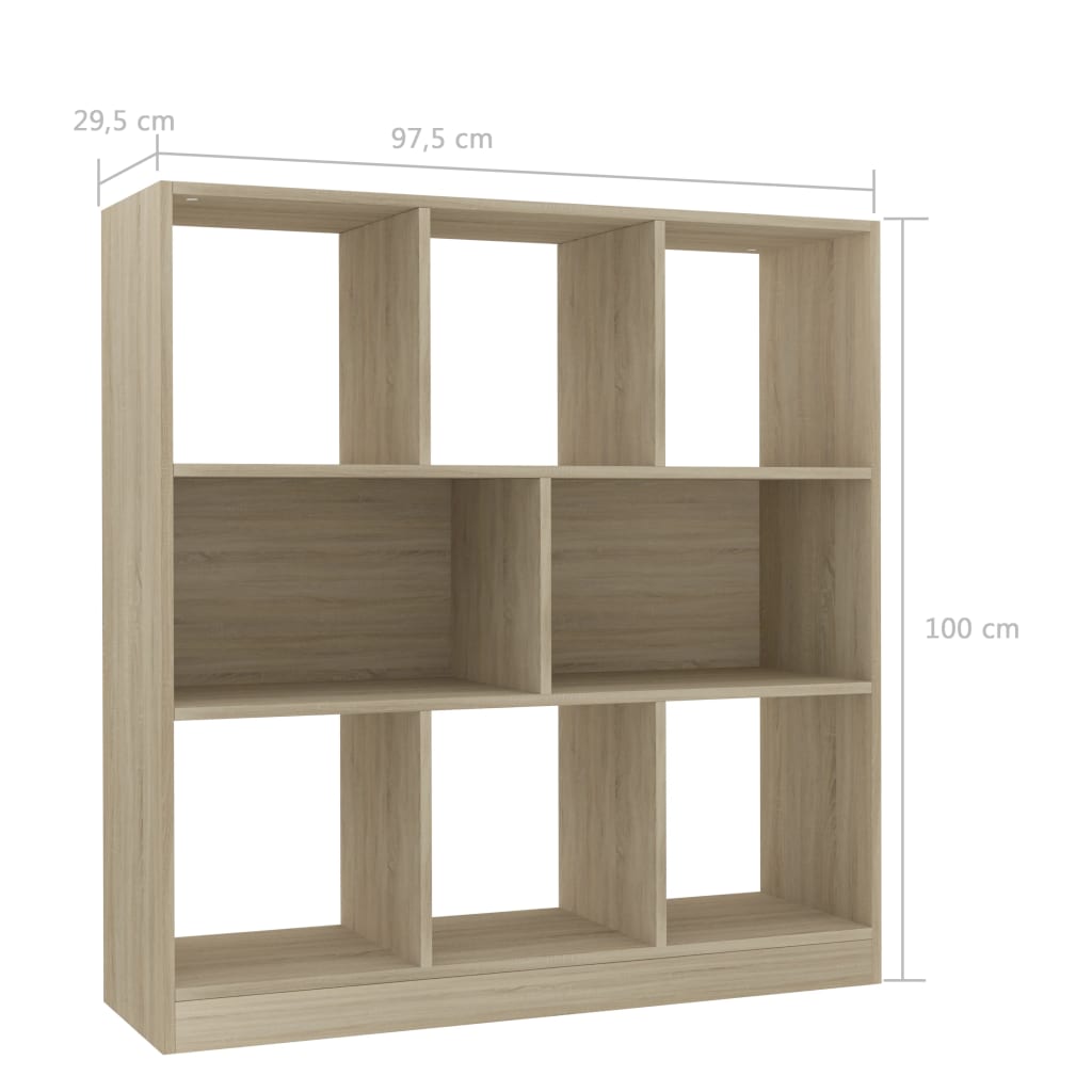  Bücherregal Sonoma-Eiche 97,5x29,5x100 cm Holzwerkstoff
