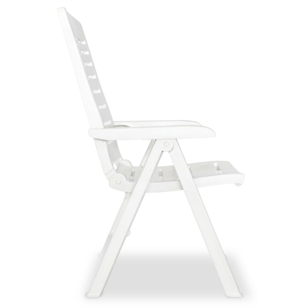  Garten-Liegestühle 4 Stk. Kunststoff Weiß