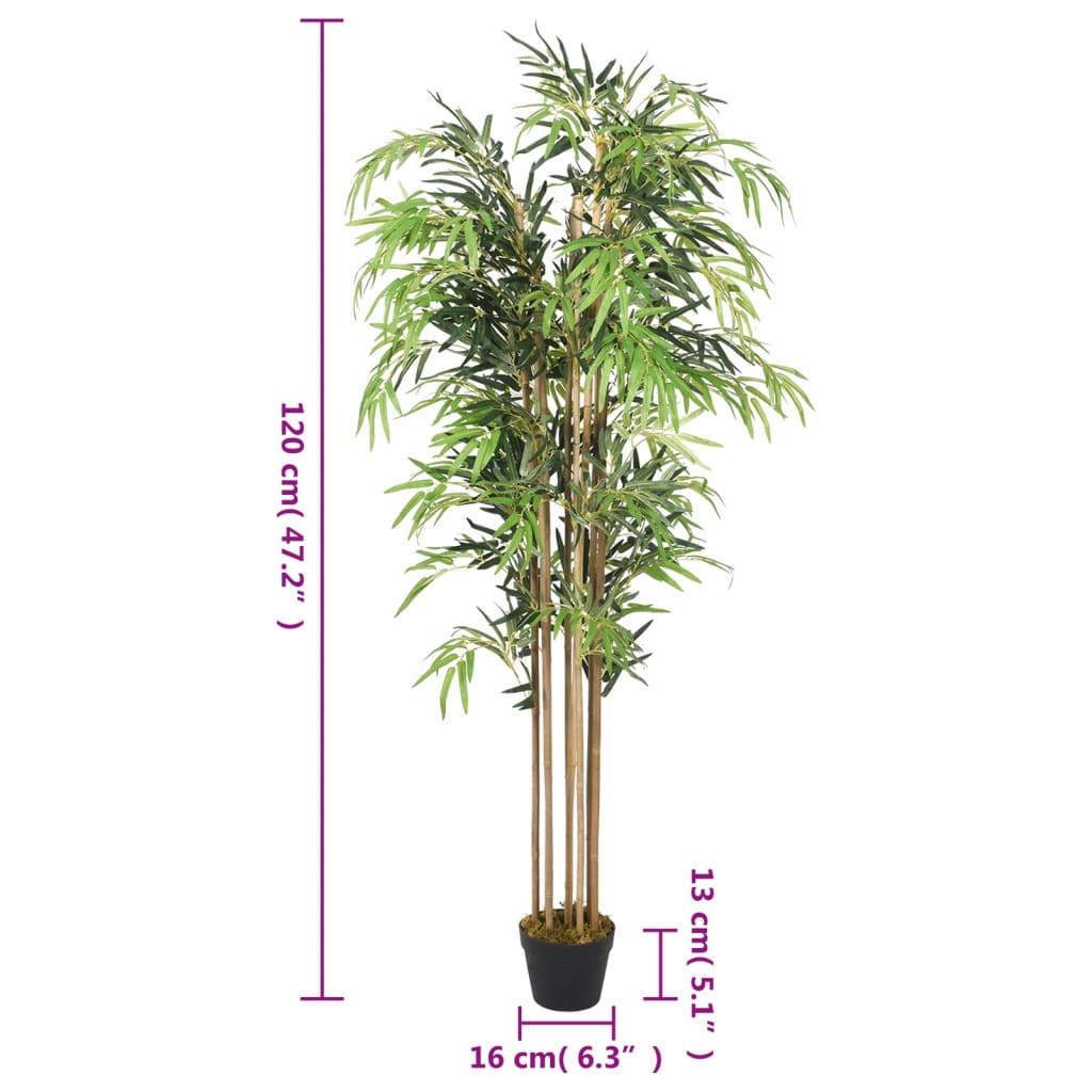  Bambusbaum Künstlich 730 Blätter 120 cm Grün