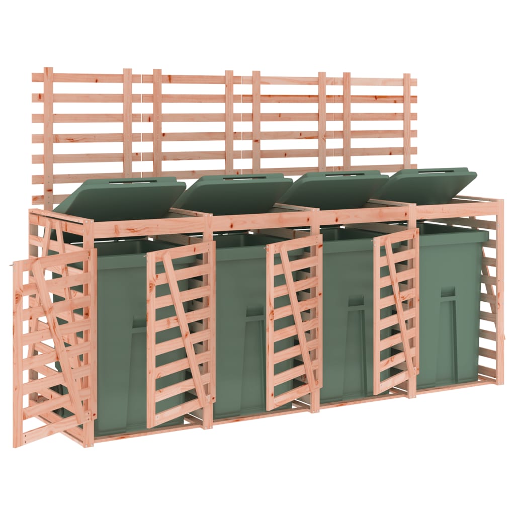  Mülltonnenbox für 4 Tonnen Massivholz Douglasie