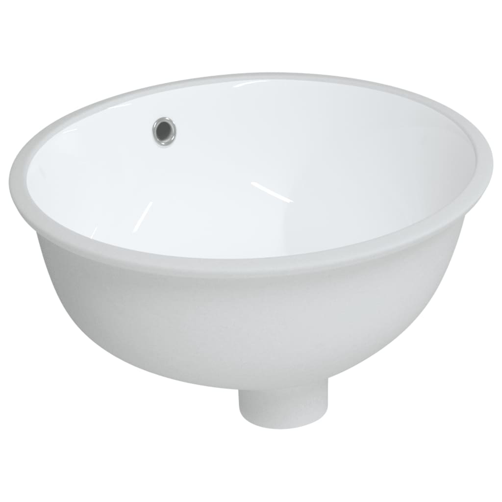  Waschbecken Weiß 38,5x33,5x19 cm Oval Keramik