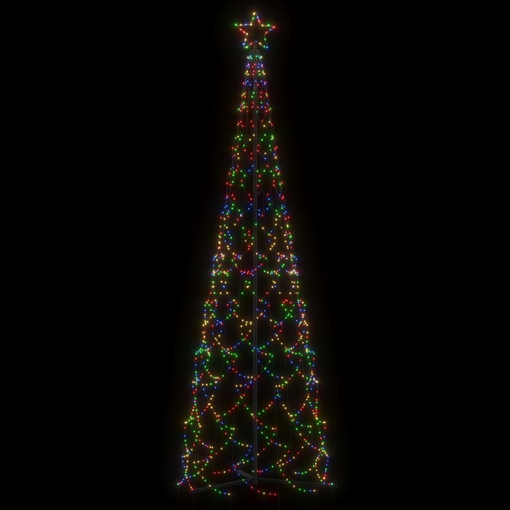  LED-Weihnachtsbaum Kegelform Mehrfarbig 500 LEDs 100x300 cm