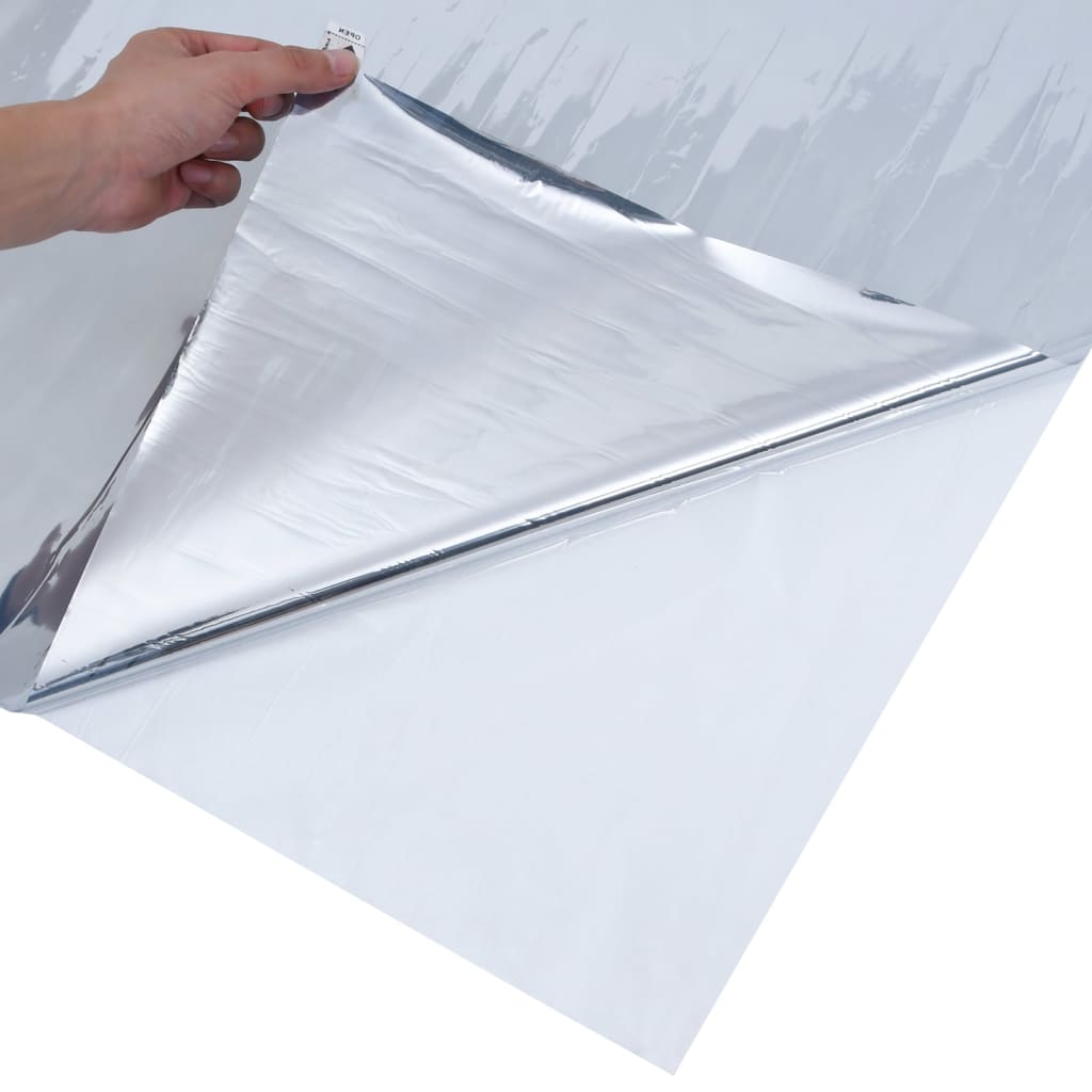  Sonnenschutzfolie Statisch Reflektierend Silbern 90x500 cm PVC