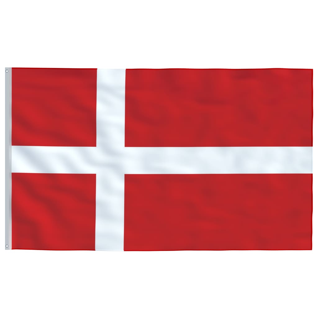  Flagge Dänemarks mit Mast 5,55 m Aluminium