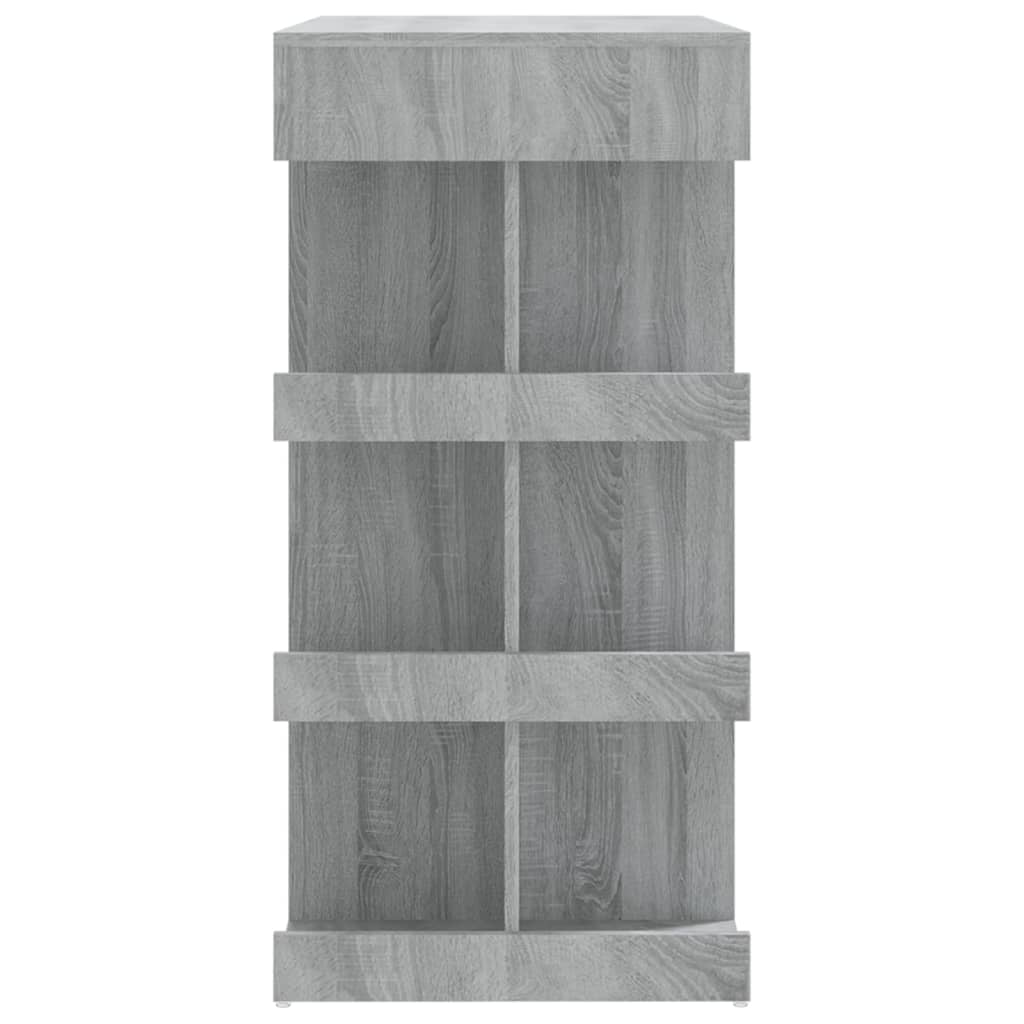  Bartisch mit Regal Grau Sonoma 100x50x101,5 cm