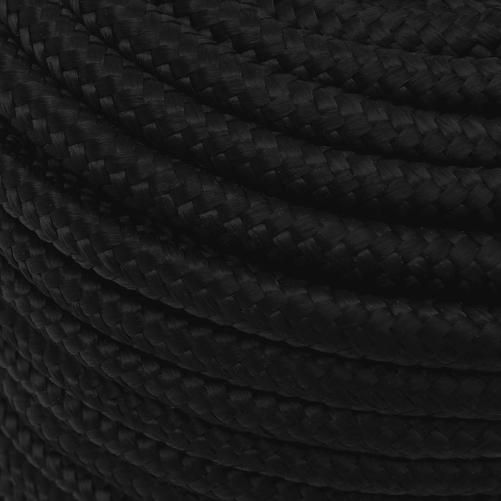  Arbeitsseil Schwarz 12 mm 50 m Polyester