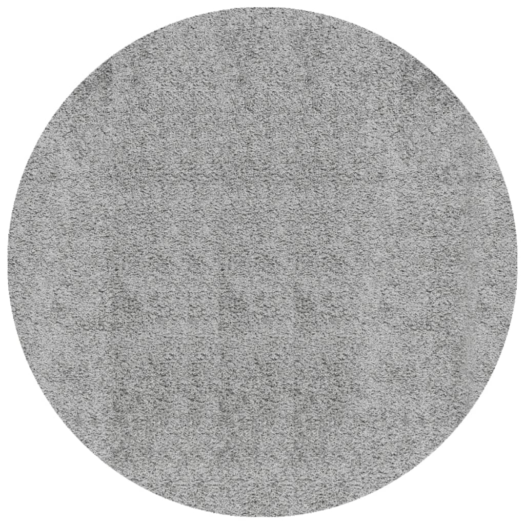 Shaggy-Teppich PAMPLONA Hochflor Modern Grau Ø 100 cm