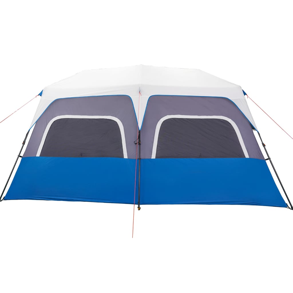  Campingzelt mit LED 10 Personen Blau