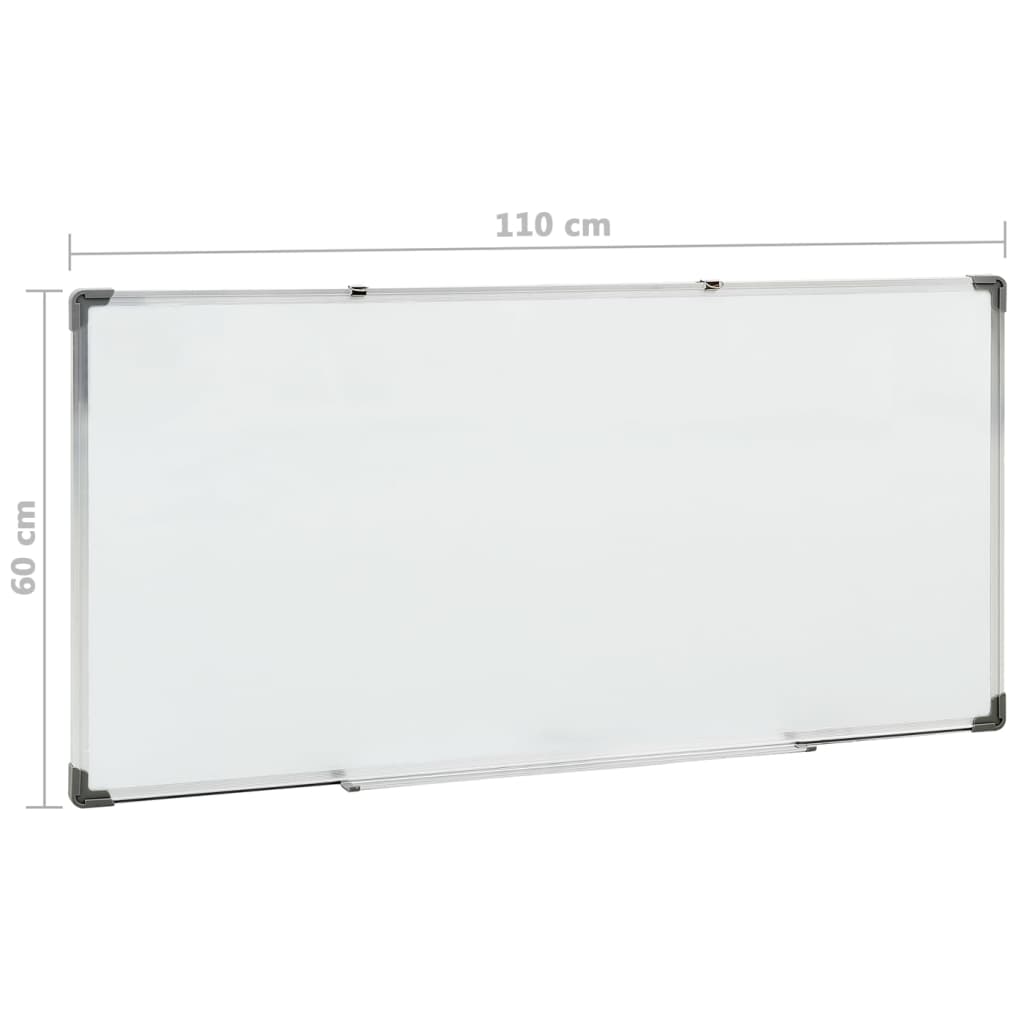  Magnetisches Whiteboard Weiß 110x60 cm Stahl 
