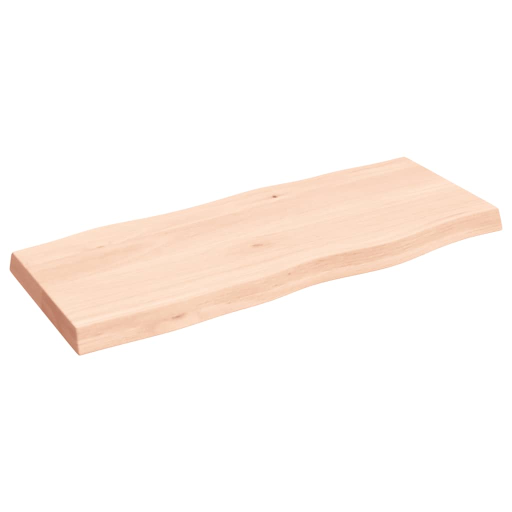  Tischplatte 100x40x(2-6) cm Massivholz Unbehandelt Baumkante