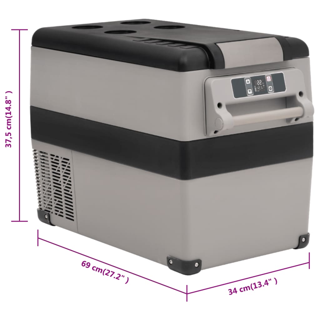  Kühlbox mit Tragegriff Grau 35L PP & PE