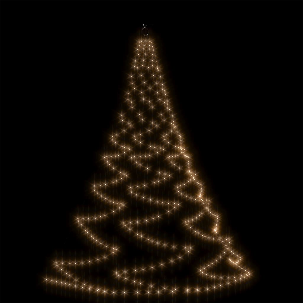  Weihnachtsbaum an der Wand mit Metallhaken 260 LED Warmweiß 3 m