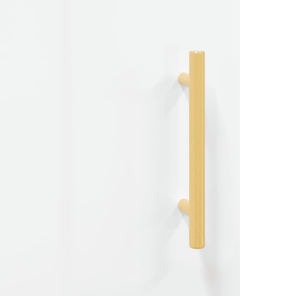  Wandschrank Hochglanz-Weiß 34,5x34x90 cm Holzwerkstoff