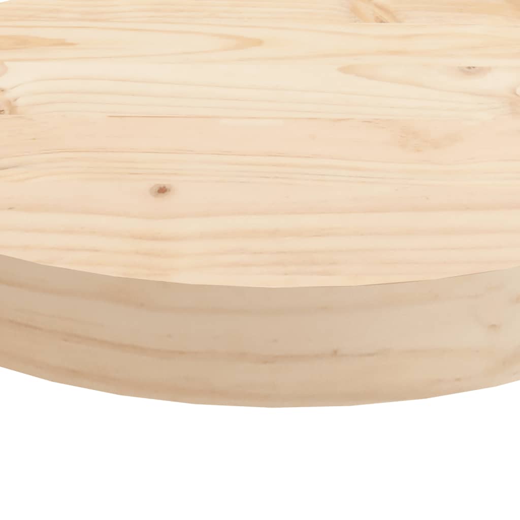  Tischplatte Rund Ø90x3 cm Massivholz Kiefer