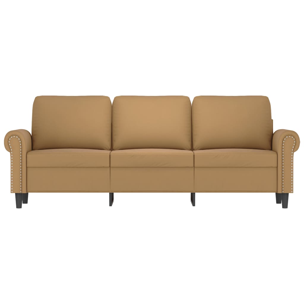  3-Sitzer-Sofa Braun 180 cm Samt